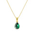 Sudraba kulons "Kristāla Lāse (Emerald)" ar Preciosa™ kristāliem